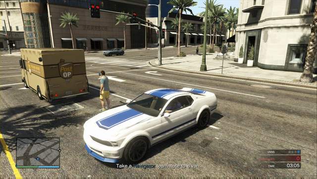 One of the Post-OP vans - Heist 5: Pacific Standard - Heists (DLC) - Grand Theft Auto Online - Game Guide and Walkthrough