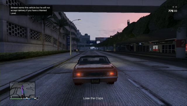 Getting into a wanted car comes with a notification. - Cars for Simeon - Daily Objectives - Grand Theft Auto Online - Game Guide and Walkthrough
