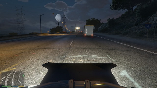Only me, my motorbike and a wide highway. - First-person mode - Grand Theft Auto V - Game Guide and Walkthrough