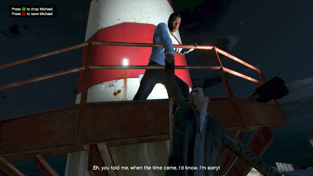 Michael will fall down whatever you choose - Endings - Choices and endings - Grand Theft Auto V - Game Guide and Walkthrough