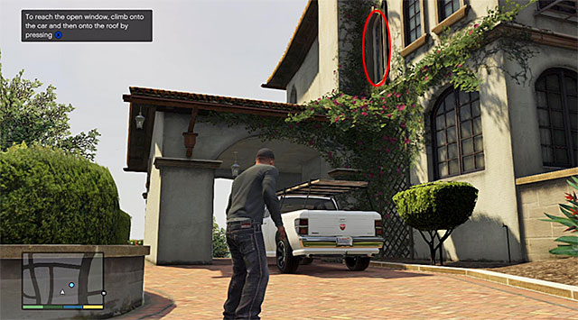 An open window on the first floor - 5: Complications - Main missions - Grand Theft Auto V - Game Guide and Walkthrough