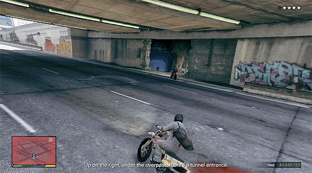 Leave the store and, after you watch a short cutscene, start escaping on a dirt bike (Maibatsu Sanchez), after having cut back to Franklin - 13: The Jewel Store Job - the Loud variant - Main missions - Grand Theft Auto V - Game Guide and Walkthrough