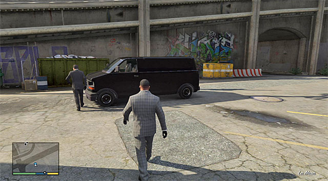 The van that you are going to use to get to the heist site - 13: The Jewel Store Job - the Loud variant - Main missions - Grand Theft Auto V - Game Guide and Walkthrough