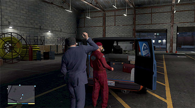 Walk around the warehouse to get to the back of the building - 14: Bugstars Equipment - Main missions - Grand Theft Auto V - Game Guide and Walkthrough
