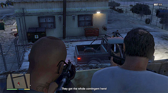 The balcony - 19: Trevor Philips Industries - Main missions - Grand Theft Auto V - Game Guide and Walkthrough