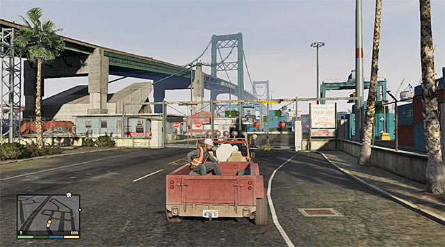 The port's entry gate - 30: Scouting the Port - Main missions - Grand Theft Auto V - Game Guide and Walkthrough
