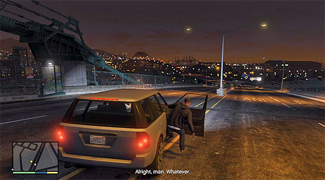 The bridge near which Franklin will be deployed with a sniper rifle - 32: The Merryweather Heist - the Freighter variant - Main missions - Grand Theft Auto V - Game Guide and Walkthrough