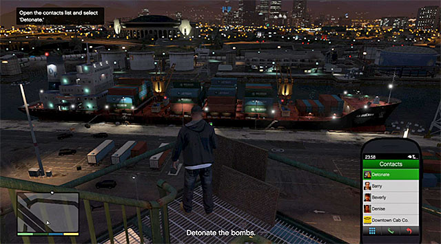 Detonate the charges remotely - 32: The Merryweather Heist - the Freighter variant - Main missions - Grand Theft Auto V - Game Guide and Walkthrough