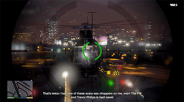 Be ready to bring down the enemy helicopter, by targeting it as soon as you receive news of its appearance in the area - 32: The Merryweather Heist - the Freighter variant - Main missions - Grand Theft Auto V - Game Guide and Walkthrough