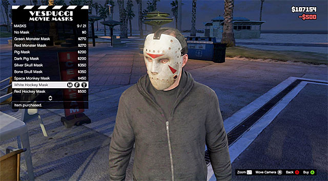 White hockey mask - 39: Masks - Main missions - Grand Theft Auto V - Game Guide and Walkthrough