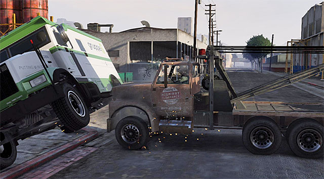 You need to slam into the armored vehicle - 41: Blitz Play #2 - Main missions - Grand Theft Auto V - Game Guide and Walkthrough
