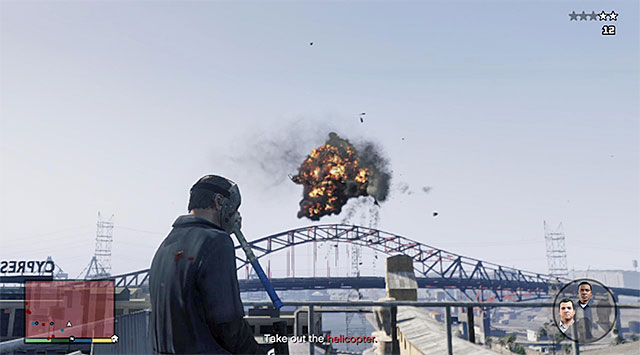 Shoot down the police chopper - 41: Blitz Play #2 - Main missions - Grand Theft Auto V - Game Guide and Walkthrough