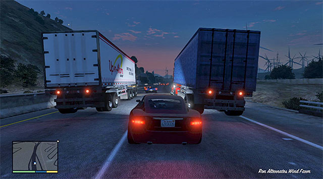 You need to be prepared for a long race, during which you need to focus entirely on overtaking the slower cars on the road - 42: I Fought the Law... - Main missions - Grand Theft Auto V - Game Guide and Walkthrough