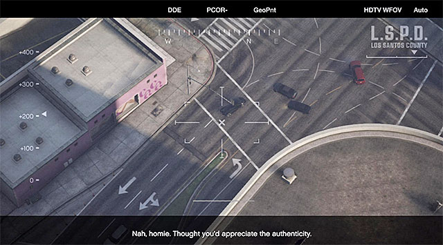 Track the speeding car with the camera - 43: Eye in the Sky - Main missions - Grand Theft Auto V - Game Guide and Walkthrough