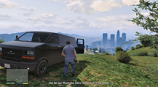 The van parked at the observatory - 47: Caida Libre - Main missions - Grand Theft Auto V - Game Guide and Walkthrough