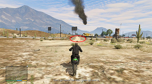 You will need to perform another longer jump near the airfield located close to Sandy Shores - 47: Caida Libre - Main missions - Grand Theft Auto V - Game Guide and Walkthrough