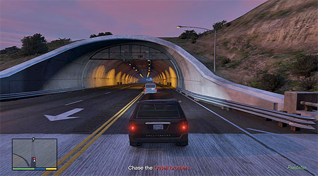 The moment when you start your chase after the ONeil brothers - 53: Predator - Main missions - Grand Theft Auto V - Game Guide and Walkthrough