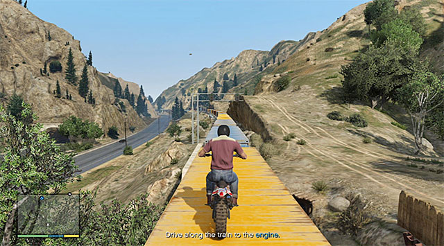 Do not fall off any of the cars - 55: Derailed - Main missions - Grand Theft Auto V - Game Guide and Walkthrough