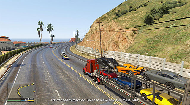 Leave Los Santos and start a long ride along the highway - 60: Pack Man - Main missions - Grand Theft Auto V - Game Guide and Walkthrough