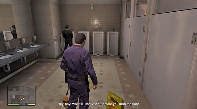 The toilet - 68: The Bureau Raid - the Fire Crew variant - Main missions - Grand Theft Auto V - Game Guide and Walkthrough