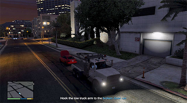 Hook onto the back of the broken down car - Still Pulling Favors - Strangers and Freaks missions - Grand Theft Auto V - Game Guide and Walkthrough