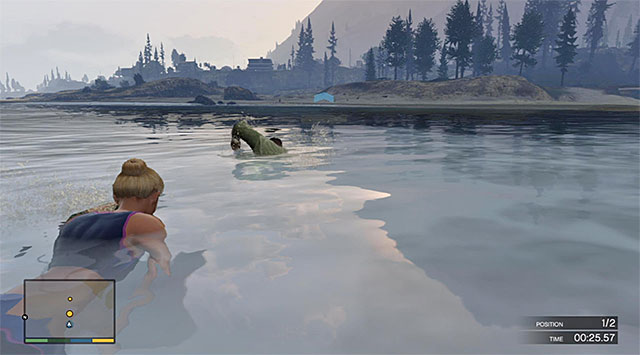 Swim towards the shore - Exercising Demons - Franklin - Strangers and Freaks missions - Grand Theft Auto V - Game Guide and Walkthrough