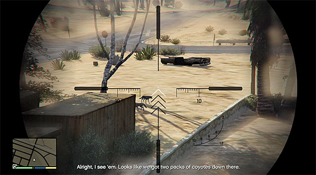 Use the fact that coyotes are unaware about the danger of Trevors presence - Target Practice - Strangers and Freaks missions - Grand Theft Auto V - Game Guide and Walkthrough