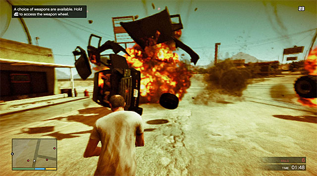 Grenades will help you blow things up - Rampage One - Strangers and Freaks missions - Grand Theft Auto V - Game Guide and Walkthrough