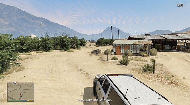 Keep shooting at the escaping vehicle and watch out for the big jumps while driving off-road - The Civil Border Patrol - Strangers and Freaks missions - Grand Theft Auto V - Game Guide and Walkthrough