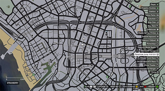 You can tell the site where you can skydive by the parachute icon - Uncalculated Risk - Strangers and Freaks missions - Grand Theft Auto V - Game Guide and Walkthrough
