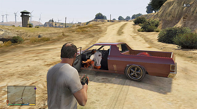 Ignore the prisoner or kill him right after he steal the car from your character - Prisoner lift - 2 - Random events - Grand Theft Auto V - Game Guide and Walkthrough