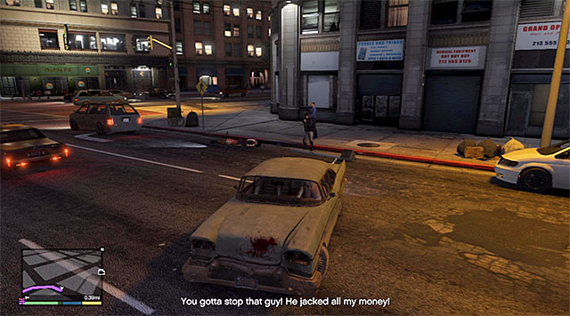 You need to stop the thieves and retrieve the cash stolen by them - Chase thieves city (1-2) - Random events - Grand Theft Auto V - Game Guide and Walkthrough