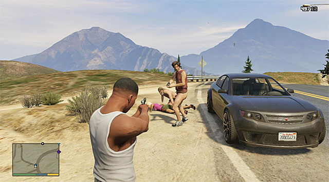 Eliminate the assailants - Assailed woman - Random events - Grand Theft Auto V - Game Guide and Walkthrough