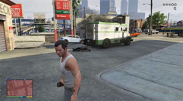A bomb is a good way to open the van's door - Security vans (1-10) - Random events - Grand Theft Auto V - Game Guide and Walkthrough