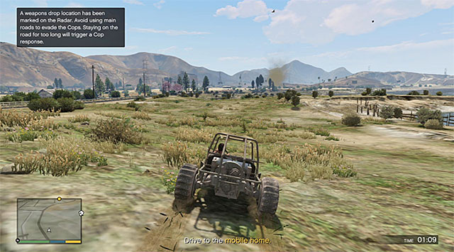 Keep away from main roads - McKenzie Field Hangar - Property missions - Grand Theft Auto V - Game Guide and Walkthrough