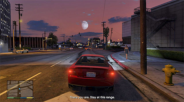 Remain within a safe distance from the car that you follow - Downtown Cab Co. - Property missions - Grand Theft Auto V - Game Guide and Walkthrough