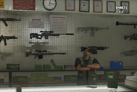 Big choice! - Ammu-Nation and Shooting Ranges - Shopping - Grand Theft Auto V - Game Guide and Walkthrough