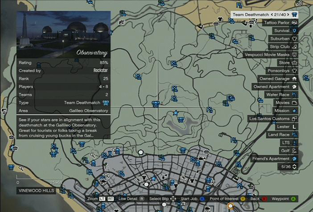 Starting a job via the world map - Joining jobs - Jobs - Grand Theft Auto V - Game Guide and Walkthrough