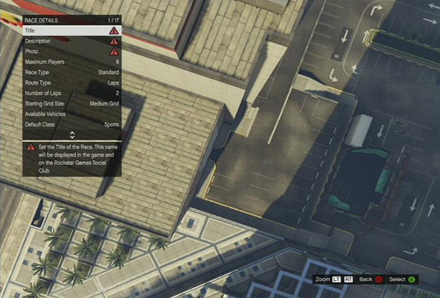 Race details - Race creator - Creator - Grand Theft Auto V - Game Guide and Walkthrough