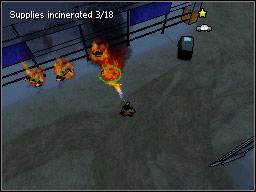 The 'flame retard' ability giving you immunity against flames may come in handy in this mission - Main Missions 21-30 - Missions - Grand Theft Auto: Chinatown Wars - Game Guide and Walkthrough