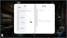 After returning home, go to the private lab and note the appointment book lying on the left side of the desk (the one with a computer) (3 points) - Chapter 5 - p. 2 - Walkthrough - Gray Matter - Game Guide and Walkthrough