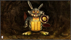 Inside you will find a white rabbit with a keypad on it belly - Chapter 6 - p. 3 - Walkthrough - Gray Matter - Game Guide and Walkthrough