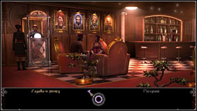 The important doors are: the first on the right (the chessboards swamps), fourth on the right (Queen of Clubs), second on the left (Queen of Spades) and the first on the left (they lead outside the Club building) - Chapter 8 - p. 1 - Walkthrough - Gray Matter - Game Guide and Walkthrough