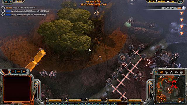 To launch the attack, you require lots of Predators, Avalanches and Hellraids, as well as several Raptors with stealth - Mission 3 - The Quarry - The Beta campaign - Grey Goo - Game Guide and Walkthrough