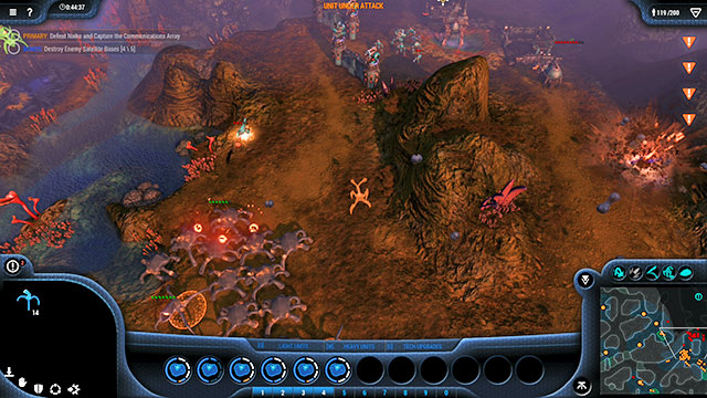 From the ruins of the fifth outpost, head North - Mission 13 - The Grotto - Goo campaign - Grey Goo - Game Guide and Walkthrough