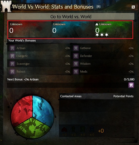 Lack of statistics about WvW means that youre in the overflow location. - Common gaming - How to begin? - Guild Wars 2 - Game Guide and Walkthrough