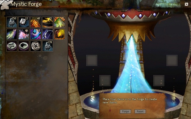 Four ingredients, one item: the secret of Mystic Forge - Mystic Forge - Crafting - Guild Wars 2 - Game Guide and Walkthrough