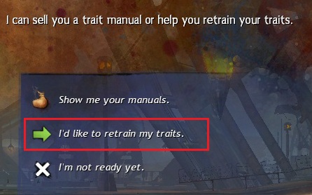 To spent your points you have to press H and choose the skills and traits bookmark and then traits - Traits - Hero development - Guild Wars 2 - Game Guide and Walkthrough