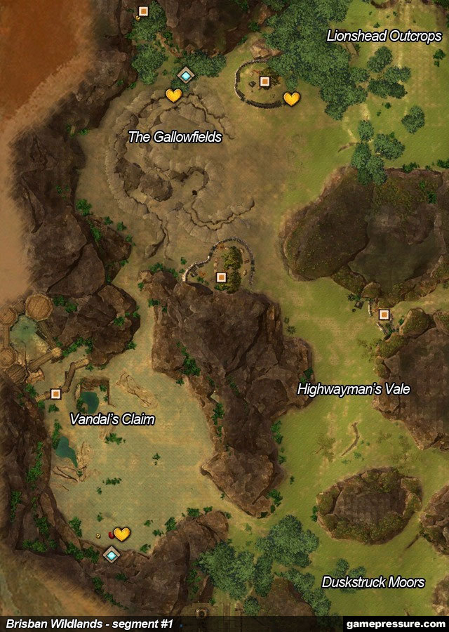 2 - Brisban Wildlands - Maps - Guild Wars 2 - Game Guide and Walkthrough