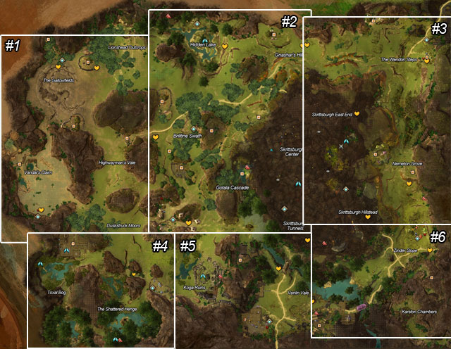 1 - Brisban Wildlands - Maps - Guild Wars 2 - Game Guide and Walkthrough